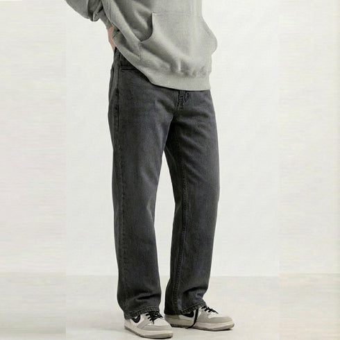 Regular Fit Denim Jeans For Men’s Charcoal Grey