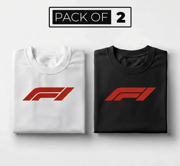 Pack of 2 - F1 Cotton Round Neck Tees for Men