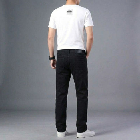 Regular Fit Denim Jeans For Men’s Classic Deep Black
