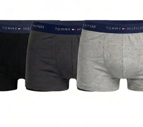 Men’s Boxers Cotton Stretch Trunks – Classic 3-Pack (Black, Grey, White)