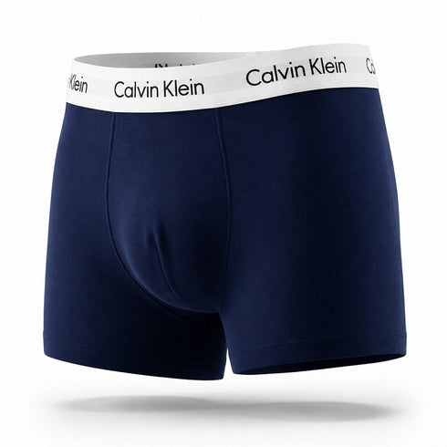 Men’s Boxers Cotton Stretch Trunks – Classic 3-Pack (Black, Grey, Blue)