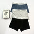 Men’s Boxers Cotton Stretch Trunks – Classic 3-Pack (Black, Grey, Blue)