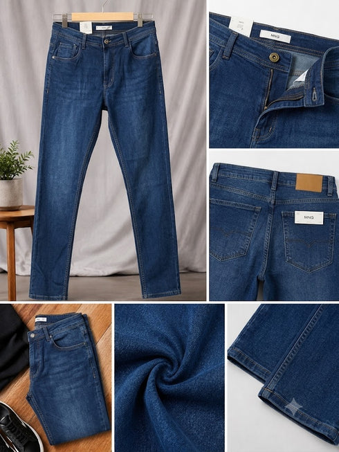 Regular Fit Denim Jeans For Men’sHeritage Blue