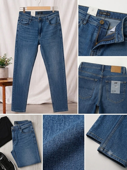 Regular Fit Denim Jeans For Men’s Light-Blue