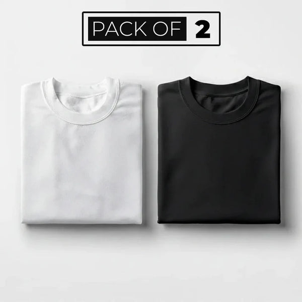 Pack of 2 - Cotton Round Neck Tees