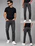 Regular Fit Denim Jeans For Men’s Drak Grey