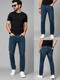 Regular Fit Denim Jeans For Men’s Greenes Drak Blue
