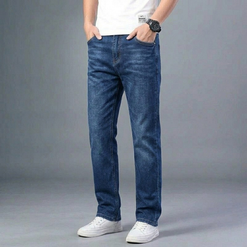 Regular Fit Denim Jeans For Men’s Classic Deep Blue