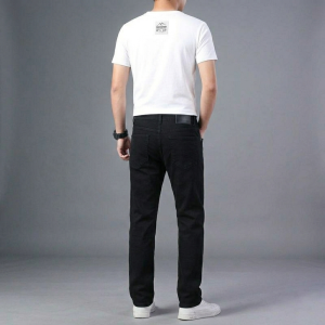 Alternative view of Men’s Essential Slim-Fit Denim Jeans – Classic Deep Black