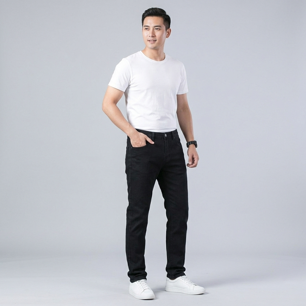 men’s urban slim fit jeans – midnight black edition