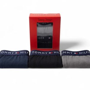 Alternative view of Tommy Hilfiger  Men’s Cotton Stretch Trunks – Classic 3-Pack (Black, Grey, White)