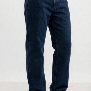 Alternative view of Premium Men’s Deep Indigo Straight-Fit Denim Jeans