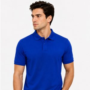 Royal Blue Premium Polo T-Shirt for Men – Soft Cotton Casual Fit