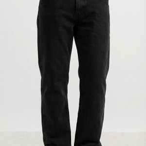 Men's Premium Black Straight-Fit Denim Jeans