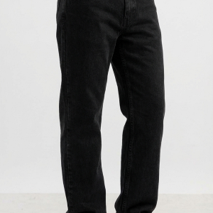 Alternative view of Men's Premium Black Straight-Fit Denim Jeans
