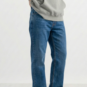 Alternative view of Men’s Essential Light-Wash Straight-Leg Denim Jeans
