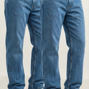 Men’s Essential Style Pack of 2 – Blue Regular Fit Jeans