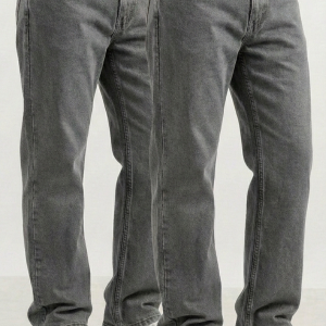 Men’s Essential Style Pack of 2 – Gray Regular Fit Jeans