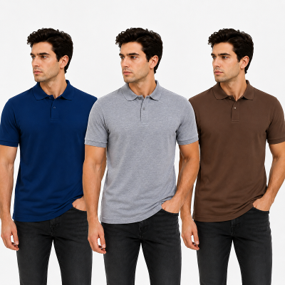 PACK OF 3 Cotton Polo Shirt for Men P02
