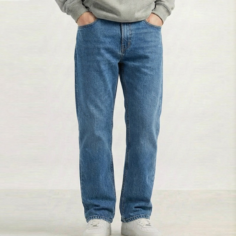 Regular Fit Denim Jeans For Men’s Denim Blue