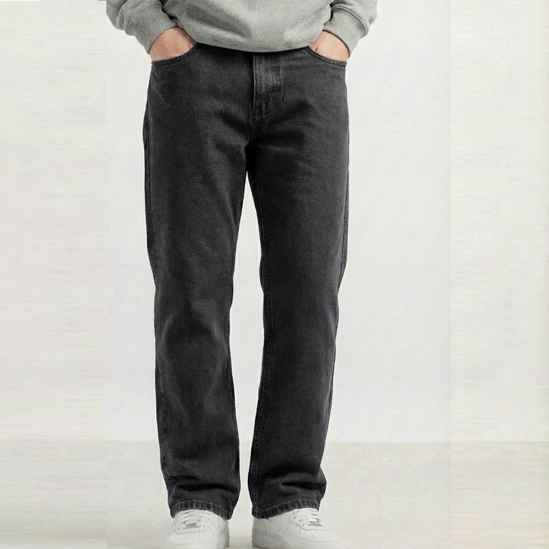 Regular Fit Denim Jeans For Men’s Charcoal Grey