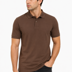 Men’s Slim Fit Beige Polo T-Shirt – Premium Casual Half Sleeves