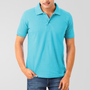 Sky Blue Premium Polo T-Shirt for Men – Soft Cotton Summer Casual Wear