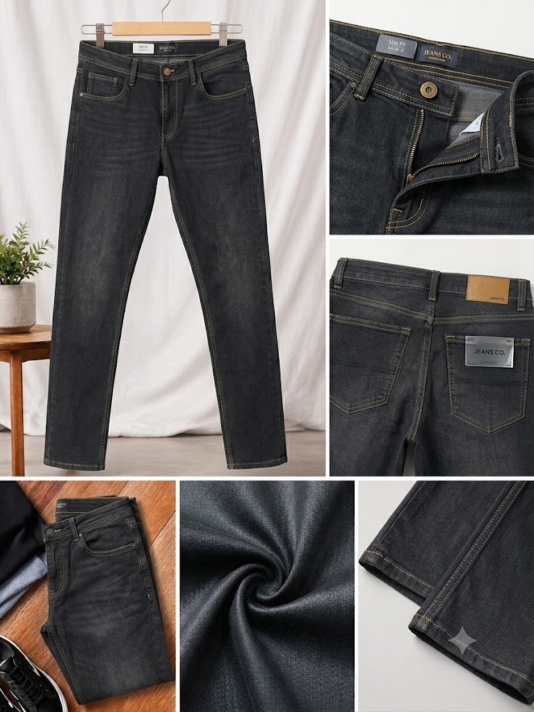 Pack of 3 Denim Jeans For mens Regular Fit Jeans - Image 9