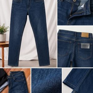 Regular Fit Denim Jeans For Men’s Deep Blue