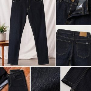 Regular Fit Denim Jeans For Men’s Dark Indigo