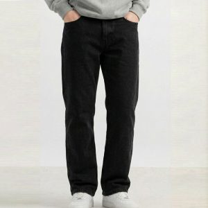 Regular Fit Denim Jeans For Men’s Washed Black