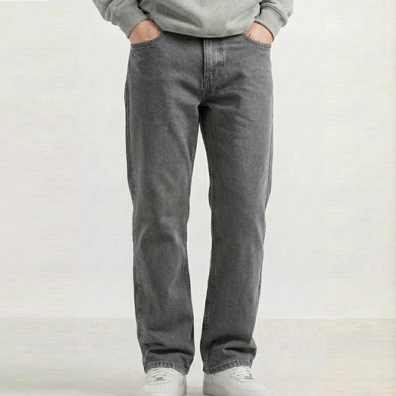 Regular Fit Denim Jeans For Men’s Classic Grey