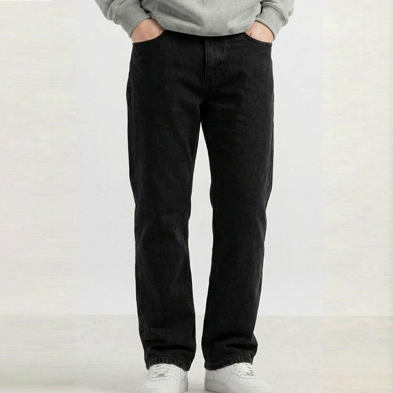 Regular Fit Denim Jeans For Men’s Premium Black - Image 2