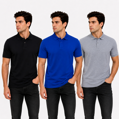 PACK OF 3 Cotton Polo Shirt for Men P01