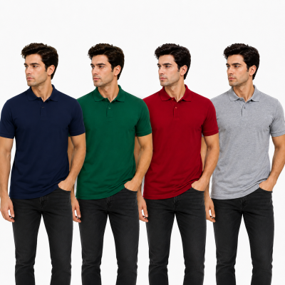 PACK OF 4 Cotton Polo Shirt for Men P03