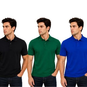 PACK OF 3  Cotton Polo Shirt for Men