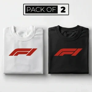 Pack of 2 - F1 Cotton Round Neck Tees for Men