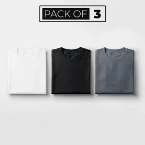 Pack of 3 - Cotton Round Neck Tees