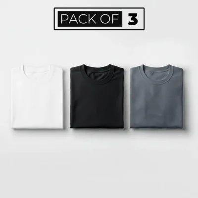 Pack of 3 - Cotton Round Neck Tees
