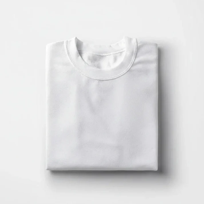 Cotton Round Neck Tee - White