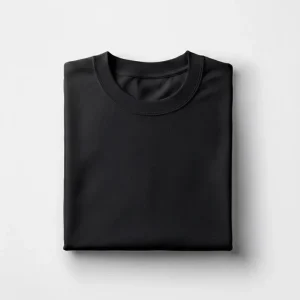 Cotton Round Neck Tee - Black