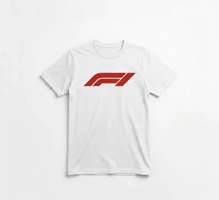 F1 Cotton Round Neck Tee - White