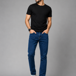 Alternative view of Regular Fit Denim Jeans For Men’s Deep Dark blue