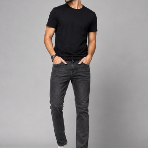 Alternative view of Regular Fit Denim Jeans For Men’s Drak Grey