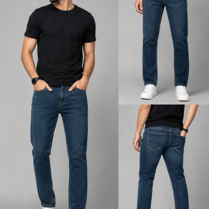 Regular Fit Denim Jeans For Men’s Greenes Drak Blue