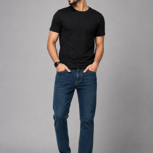 Alternative view of Regular Fit Denim Jeans For Men’s Greenes Drak Blue